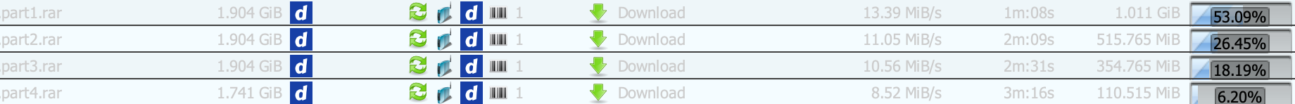 DDownload Premium JDownloader 2 speed test